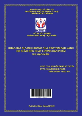 Khảo Sát Ảnh Hưởng Của Protein Đậu Nành Đến Chất Lượng