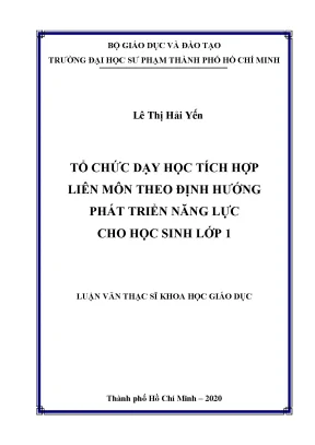 Tổ Chức Dạy Học Tích Hợp Liên Môn Phát Triển Năng Lực