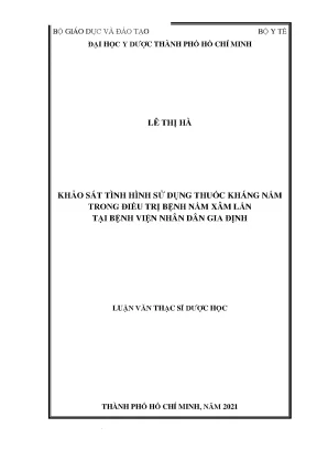 Khảo Sát Sử Dụng Thuốc Kháng Nấm Trong Điều Trị Bệnh Nấm 