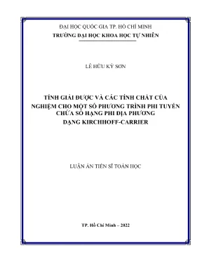 Nghiên Cứu Tính Giải Được và Các Tính Chất Nghiệm của