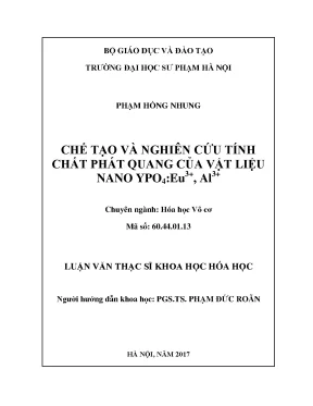 Nghiên Cứu Tính Chất Phát Quang Của Vật Liệu Nano 