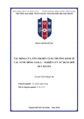 Tác động của vốn FDI đến tăng trưởng kinh tế Đông Nam Á: