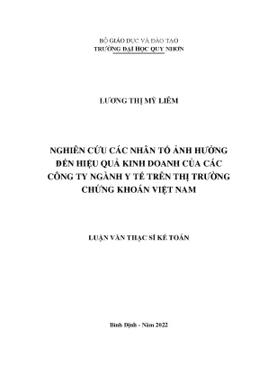 Nghiên Cứu Các Nhân Tố Ảnh Hưởng Đến Hiệu Quả Kinh Doanh