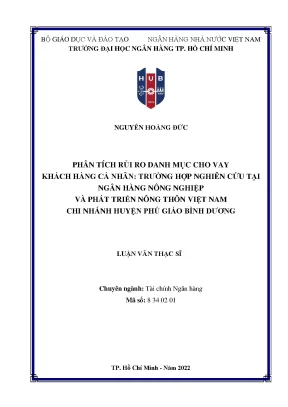 Phân Tích Rủi Ro Danh Mục Cho Vay Khách Hàng Cá Nhân Tại