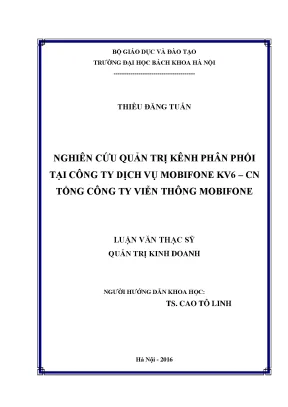 Nghiên Cứu Quản Trị Kênh Phân Phối Tại MobiFone KV6