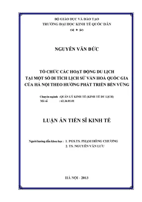 Du lịch bền vững tại di tích lịch sử văn hóa Hà Nội