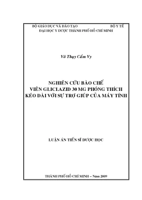 Nghiên Cứu Bào Chế Viên Gliclazid 30 mg Phù Hợp Kéo Dài