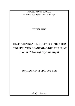 Phát Triển Năng Lực Dạy Học Phân Hóa Cho Sinh Viên Ngành