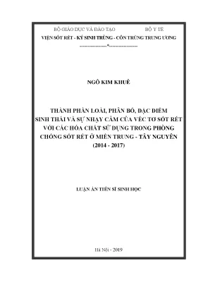 Nghiên Cứu Véc Tơ Sốt Rét: Thành Phần, Phân Bố và Đặc 