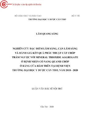 Nghiên Cứu Kết Quả Phẫu Thuật Cắt Chóp Trám Ngược Với