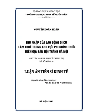 Đảm Bảo Thu Nhập Cho Lao Động Di Cư Làm Thuê Trong Khu