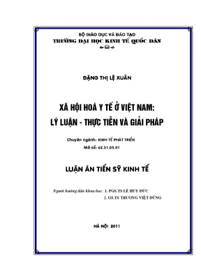 Nghiên Cứu Về Xã Hội Hóa Y Tế Tại Việt Nam: Lý Luận,