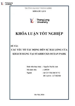 Yếu Tố Ảnh Hưởng Đến Sự Hài Lòng Của Khách Hàng Tại 