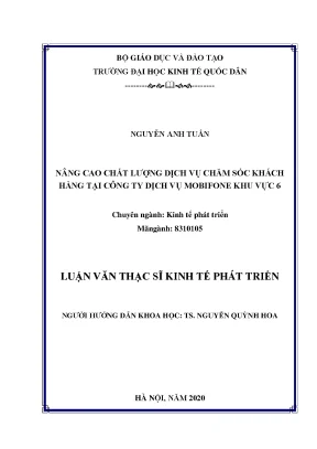 Nâng cao chất lượng dịch vụ chăm sóc khách hàng tại