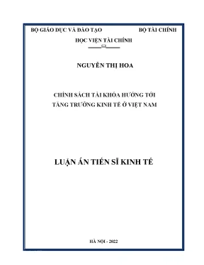 Chính Sách Tài Khóa Hướng Tới Tăng Trưởng Kinh Tế Ở Việt Nam