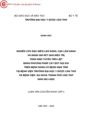 Nghiên Cứu Đặc Điểm Lâm Sàng và Kết Quả Điều Trị Tăng 