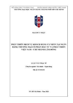 Phát triển dịch vụ khách hàng cá nhân tại BIDV Lâm Đồng
