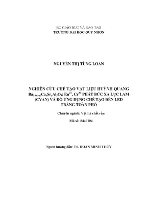Nghiên Cứu Vật Liệu Huỳnh Quang Ba1-(x+y)CaxSryAl2O4: