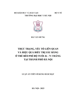 Hiệu Quả Điều Trị Sâu Răng Ở Trẻ Béo Phì Tại Hà Nội