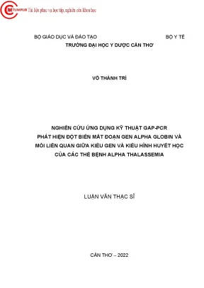 Nghiên Cứu Ứng Dụng Kỹ Thuật GAP-PCR Phát Hiện Đột Biến