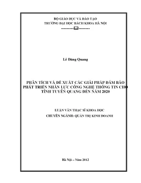 Giải Pháp Phát Triển Nhân Lực Công Nghệ Thông Tin Tại