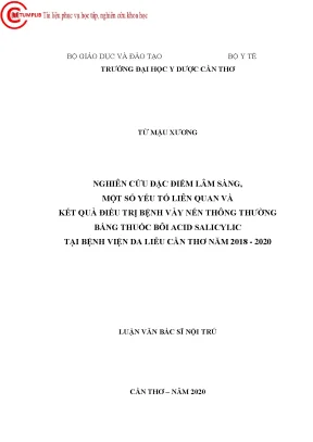 Nghiên Cứu Điều Trị Bệnh Vảy Nến Bằng Acid Salicylic Tại 