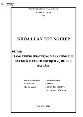Tăng Cường Hoạt Động Marketing Để Thu Hút Khách Du Lịch 
