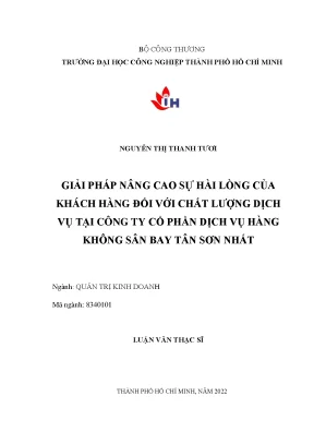 Giải Pháp Nâng Cao Sự Hài Lòng Khách Hàng Tại Công Ty
