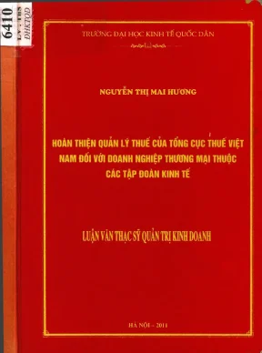 Hoàn thiện quản lý thuế đối với doanh nghiệp thương mại