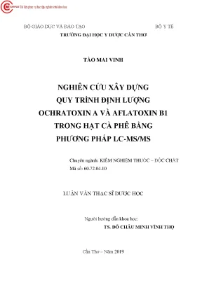 Nghiên Cứu Quy Trình Định Lượng Ochratoxin A và 