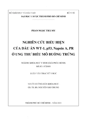 Nghiên Cứu Dấu Ấn WT-1, p53, Napsin A, PR Trong Ung Thư 
