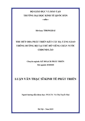 Giải Pháp Tăng Cường Thu Hút ODA Phát Triển Kết Cấu Hạ 