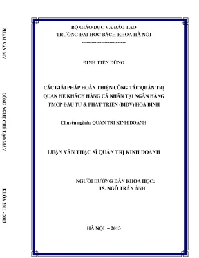 Giải pháp nâng cao quản trị quan hệ khách hàng cá nhân