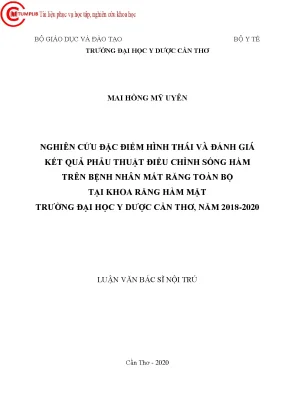 Nghiên Cứu Kết Quả Phẫu Thuật Điều Chỉnh Sống Hàm Cho