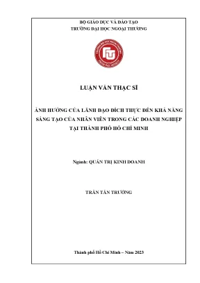 Ảnh Hưởng Của Lãnh Đạo Đích Thực Đến Khả Năng Sáng Tạo
