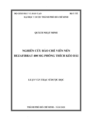 Nghiên Cứu Bào Chế Viên Nén Bezafibrat 400 mg Phóng