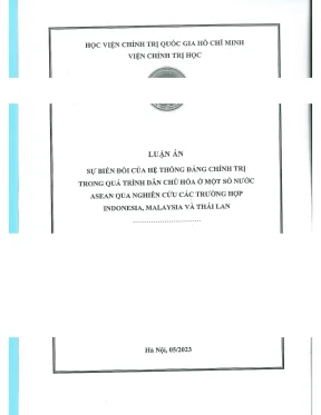 Sự Biến Đổi Của Hệ Thống Đảng Chính Trị Trong Quá Trình