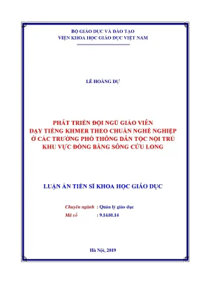 Phát Triển Đội Ngũ Giáo Viên Dạy Tiếng Khmer Ở Đồng Bằng