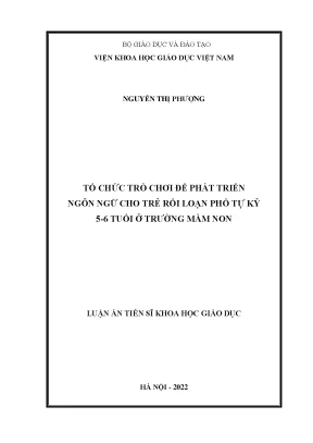 Phát Triển Ngôn Ngữ Cho Trẻ Rối Loạn Phổ Tự Kỷ 5-6 Tuổi