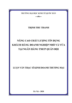 Nâng cao chất lượng tín dụng cho doanh nghiệp nhỏ và vừa