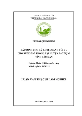 Xác Định Chu Kỳ Kinh Doanh Tối Ưu Cho Rừng Mỡ Tại Bắc Kạn