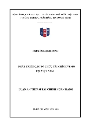 Phát Triển Tổ Chức Tài Chính Vi Mô Tại Việt Nam: Giải