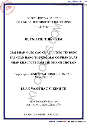 Giải Pháp Nâng Cao Chất Lượng Tín Dụng Tại Eximbank Chợ Lớn
