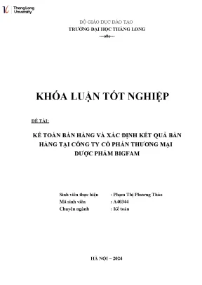 Kế Toán Bán Hàng Tại Công Ty Cổ Phần Thương Mại Dược
