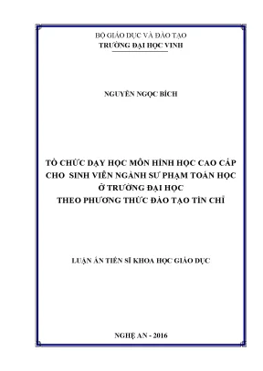 Phương Pháp Dạy Học Hình Học Cao Cấp Cho Sinh Viên Sư