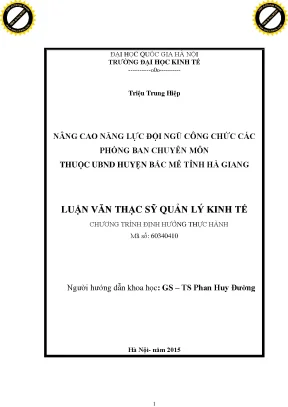 Nâng Cao Năng Lực Đội Ngũ Công Chức Tại UBND Huyện Bắc