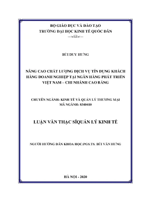 Nâng Cao Chất Lượng Dịch Vụ Tín Dụng Khách Hàng Doanh
