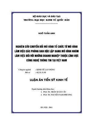 Chuyển Đổi Mô Hình Tổ Chức Doanh Nghiệp Công Nghệ Thông 