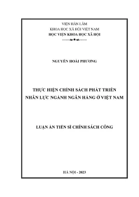 Phát Triển Nhân Lực Ngành Ngân Hàng Việt Nam: Thực Trạng
