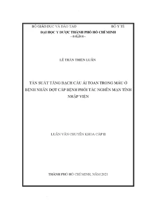Tần Suất Tăng Bạch Cầu Ái Toan Trong Bệnh Nhân Đợt Cấp 
